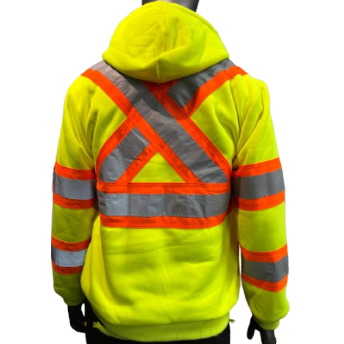 Safeline Hi-Vis Winter Hoodie SL-786 – Thick Sherpa Fleece, Detachable Hood & Dual Front Pockets