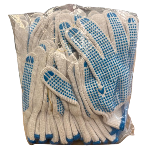 Safeline PVC Dot Knit Gloves - Single-Sided