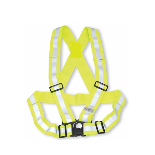 Hi-Vis Premium Safety Sash with 1.5" Elastic | Adjustable