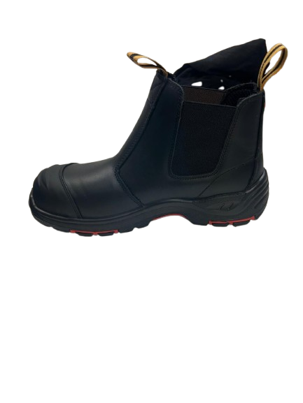 Safeline Steel Toe Slip-On Work Boots – Black