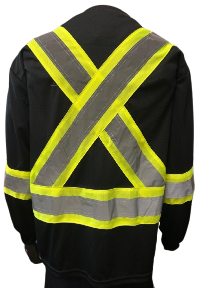 Safeline Hi Vis Moisture-Wicking Long Sleeve Safety Shirt - Breathable & Soft Work T-Shirt with Reflective Tape