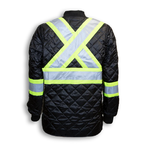 Big K Hi-Vis Freezer Jacket – Dual Inner Pockets, 3M Reflective, Rib-Knit Cuffs & Collar