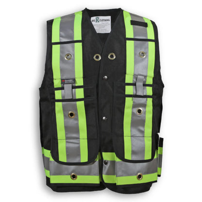 Big K Men's Hi-Vis Surveyor Safety Vest CSA Approved Pocket King with 8 Pockets | 3M Reflective Tape | Durable & Comfortable