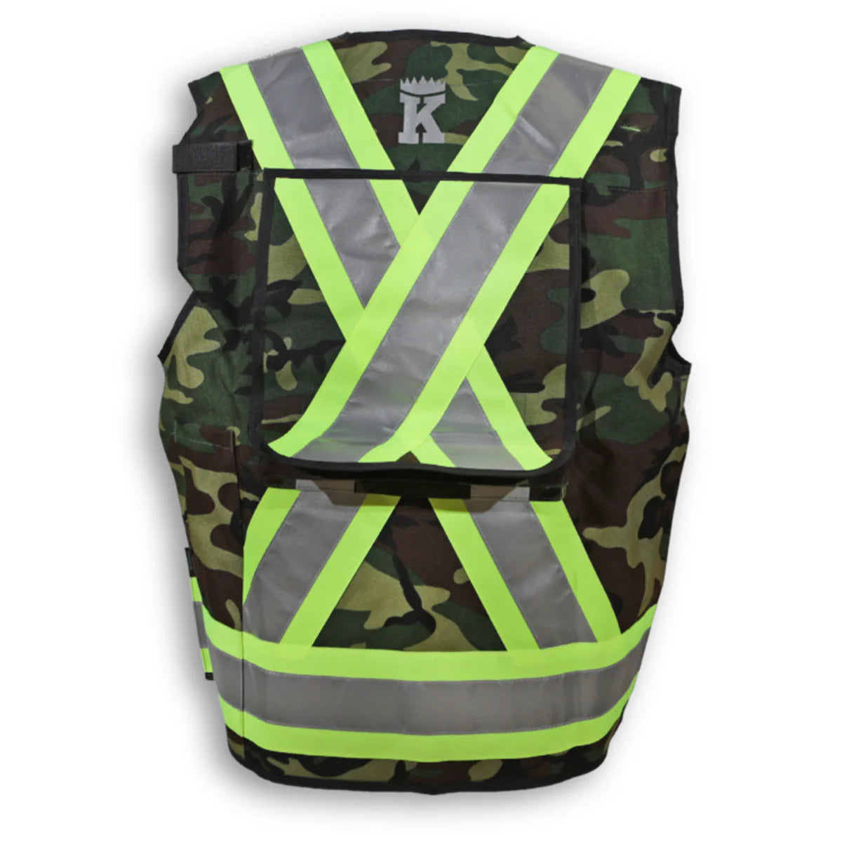 Big K Men's Hi-Vis Surveyor Safety Vest CSA Approved Pocket King with 8 Pockets | 3M Reflective Tape | Durable & Comfortable