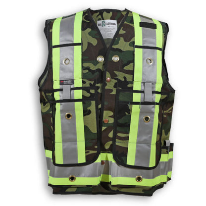 Big K Men's Hi-Vis Surveyor Safety Vest CSA Approved Pocket King with 8 Pockets | 3M Reflective Tape | Durable & Comfortable