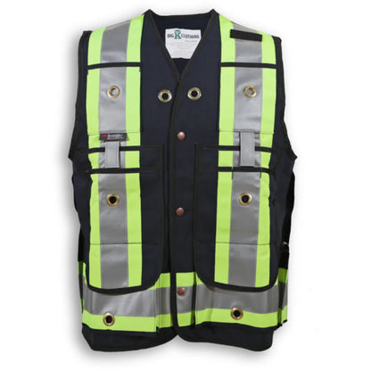 Big K Men's Hi-Vis Surveyor Safety Vest CSA Approved Pocket King with 8 Pockets | 3M Reflective Tape | Durable & Comfortable