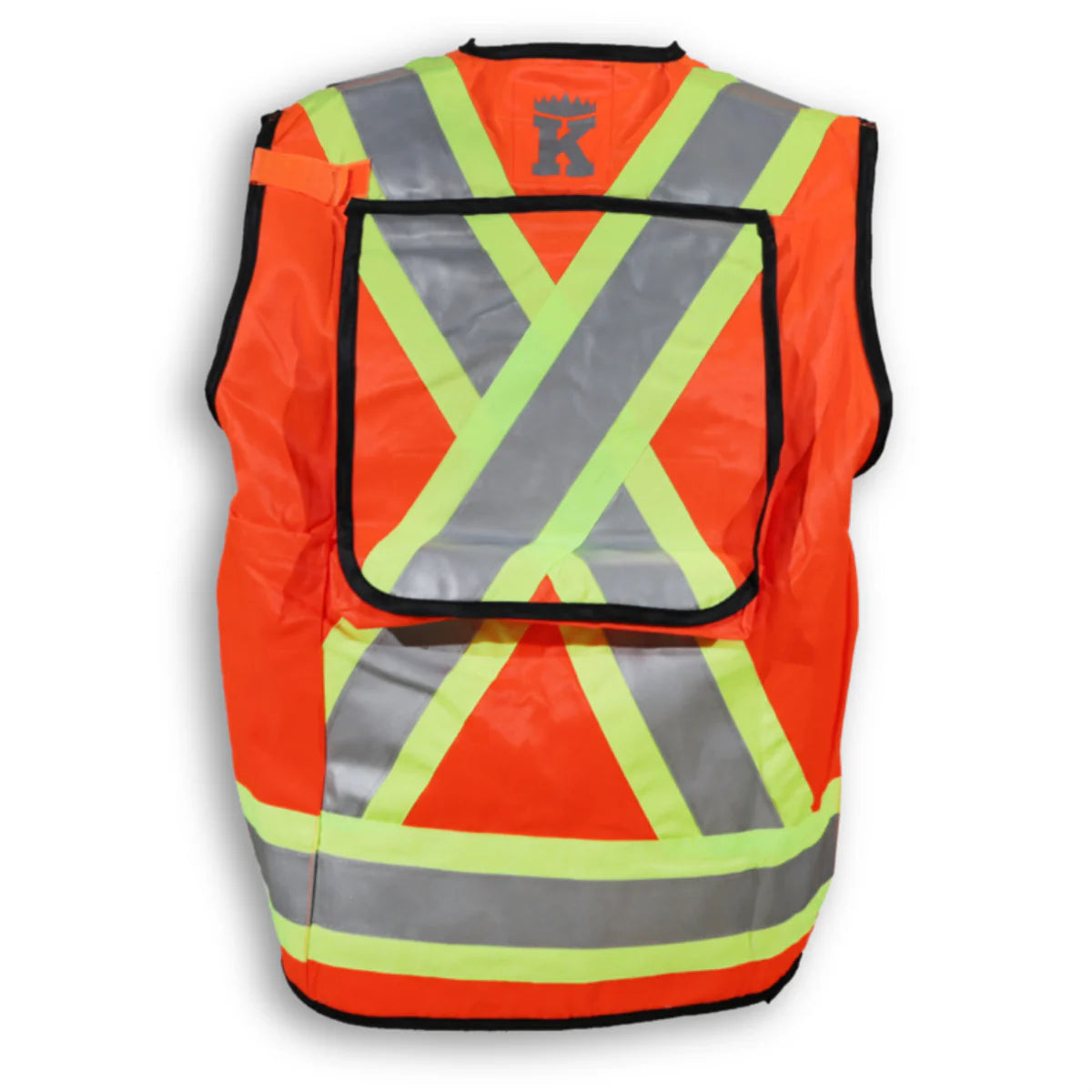 Big K Men's Hi-Vis Surveyor Safety Vest CSA Approved Pocket King with 8 Pockets | 3M Reflective Tape | Durable & Comfortable