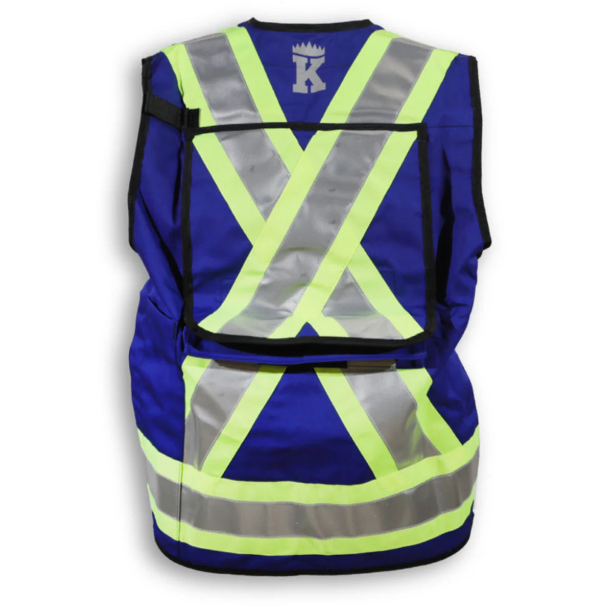 Big K Men's Hi-Vis Surveyor Safety Vest CSA Approved Pocket King with 8 Pockets | 3M Reflective Tape | Durable & Comfortable