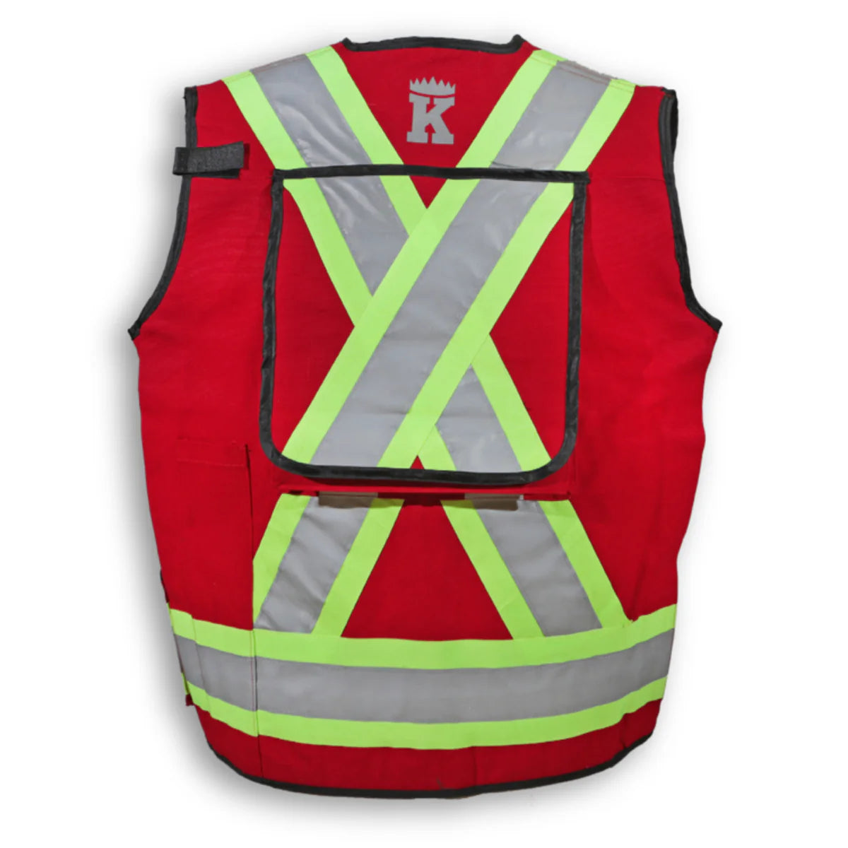 Big K Men's Hi-Vis Surveyor Safety Vest CSA Approved Pocket King with 8 Pockets | 3M Reflective Tape | Durable & Comfortable