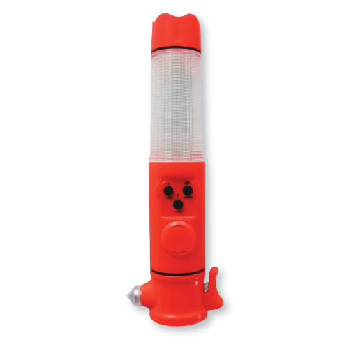 Traffic Wand Flashlight with Hammer, Reamer and Sound Alarm
