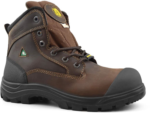 Tiger Safety CSA Men's Work Boots Waterproof Steel Toe Leather 7666
