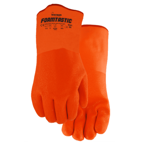Watson Foamtastic PVC Coated Gloves - Orange One-Size