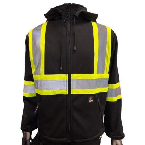 Safeline Hi-Vis Winter Jacket SL-1000 – Water Resistant, Detachable Hood & Adjustable Valcro Arms - 4 Pockets
