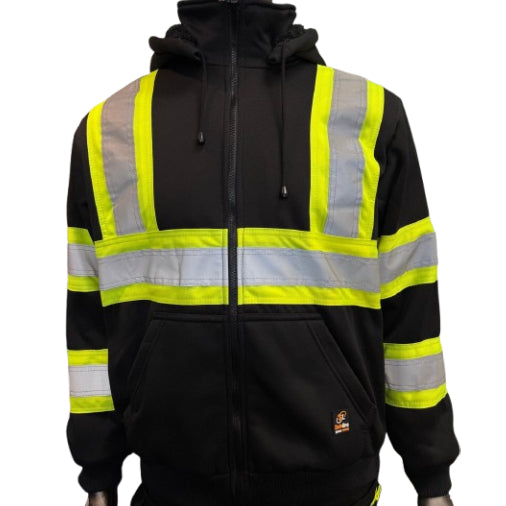 Safeline Hi-Vis Winter Hoodie SL-786 – Thick Sherpa Fleece, Detachable Hood & Dual Front Pockets