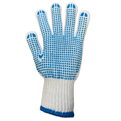 Safeline PVC Dot Knit Gloves - Single-Sided