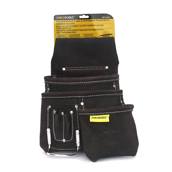 Nail and Fastener Pouch with Hammer Holder by Mech Tools