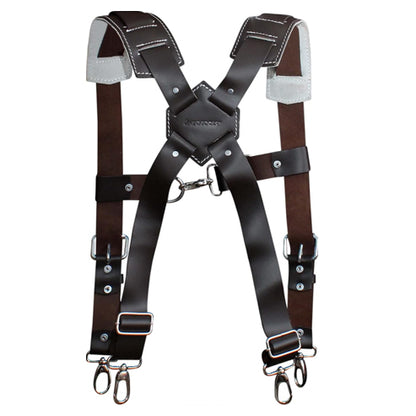 MECHTOOLS Tool Suspenders, Suspenders for Tool Belt , Tool Belt Suspenders , Suspenders for Men , Suspender for Men Heavy Duty , Leather Work Suspenders With Thick Leather straps