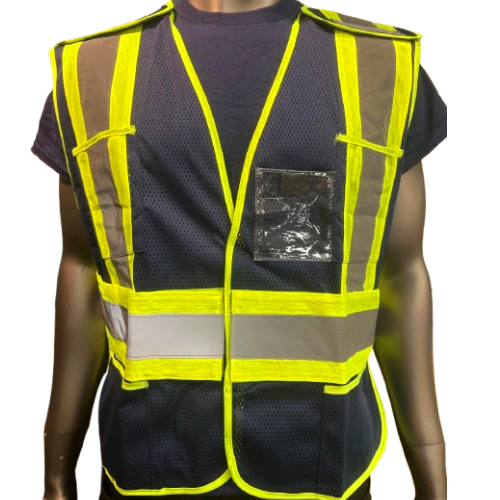 High-Visibility Mesh Safety Vest – One Size Fits All, Reflective Strips, Pocket, 5 Different Colors