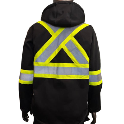 Safeline Hi-Vis Winter Jacket SL-1000 – Water Resistant, Detachable Hood & Adjustable Valcro Arms - 4 Pockets