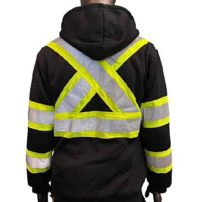 Safeline Hi-Vis Winter Hoodie SL-786 – Thick Sherpa Fleece, Detachable Hood & Dual Front Pockets