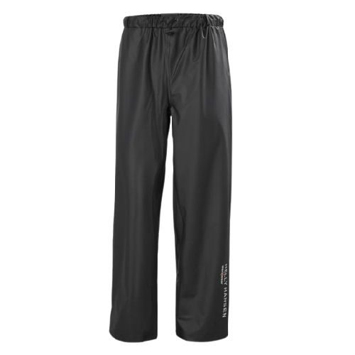 Helly Hansen Rain Work Pants 70480 Voss - PU Coated Poly, Waterproof, Helox+ 4-Way Stretch, Elastic Waist