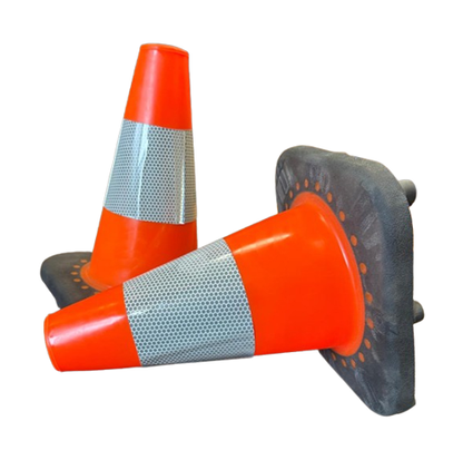 Heavy Duty Reflective Traffic Cones - 12", Orange