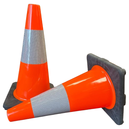 Heavy Duty Reflective Traffic Cones - 18", Orange