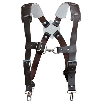 MECHTOOLS Tool Suspenders, Suspenders for Tool Belt , Tool Belt Suspenders , Suspenders for Men , Suspender for Men Heavy Duty , Leather Work Suspenders With Thick Leather straps