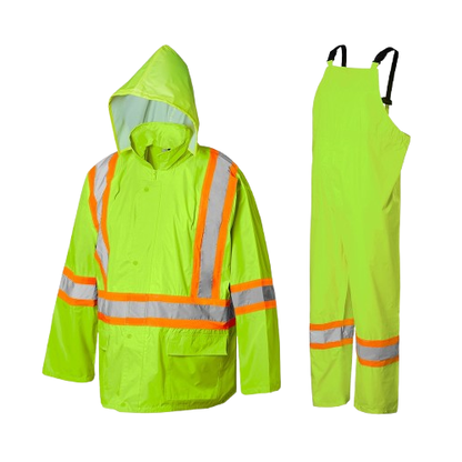 Safeline(G) Hi-Vis 3-Pc Rain Suit - 100% Waterproof
