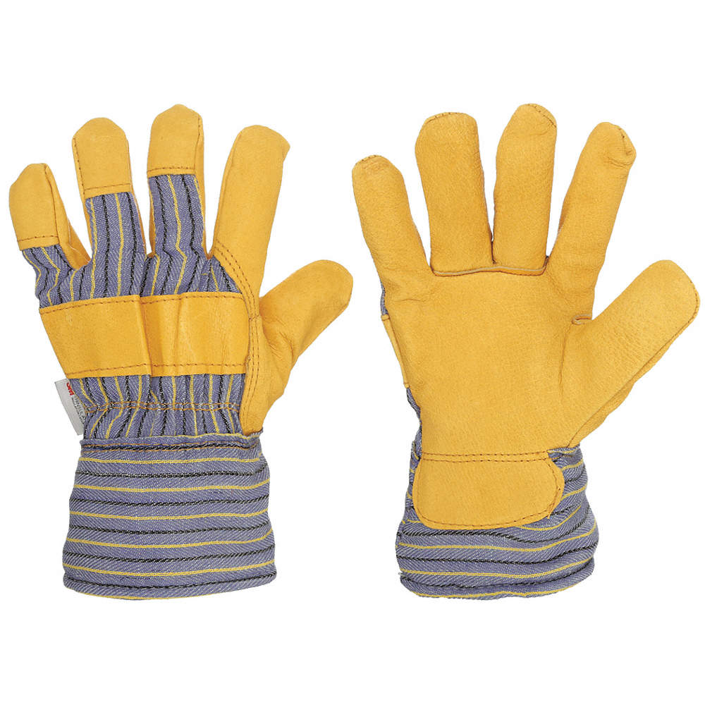 Leather Gloves, Work Glove, Pigskin, Wing Thumb, Safety Cuff, Thinsulate