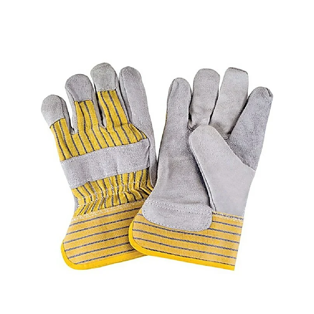 Safety Premium Quality Fitters Gloves - Split Cowhide Palm - Cotton Inner Lining