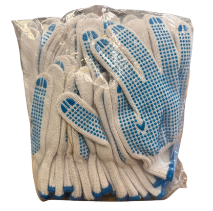 Safeline PVC Dot Knit Gloves - Single-Sided