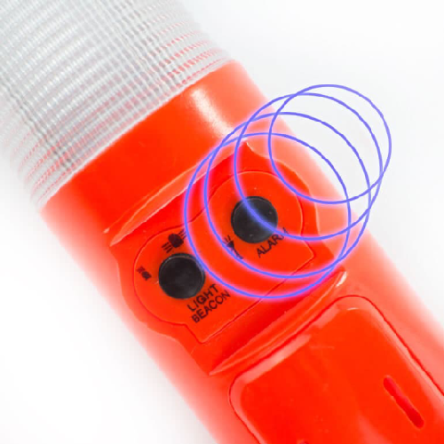 Traffic Wand Flashlight with Hammer, Reamer and Sound Alarm