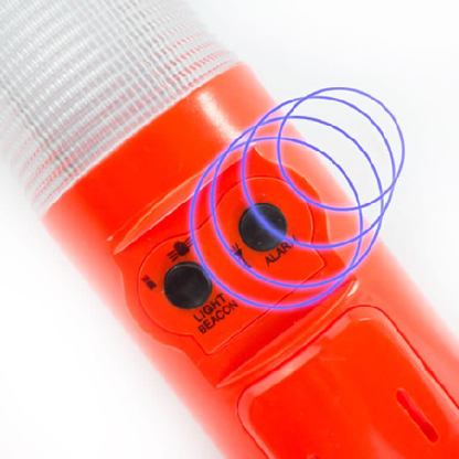 Traffic Wand Flashlight with Hammer, Reamer and Sound Alarm