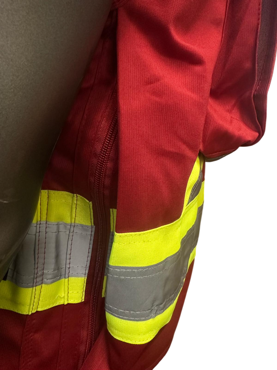 Safeline High-Visibility Safety Vest – Reflective Strips, Zipper Closure, Side & Back Utility Pockets, Soft Padded Collar - 5 Different Colors