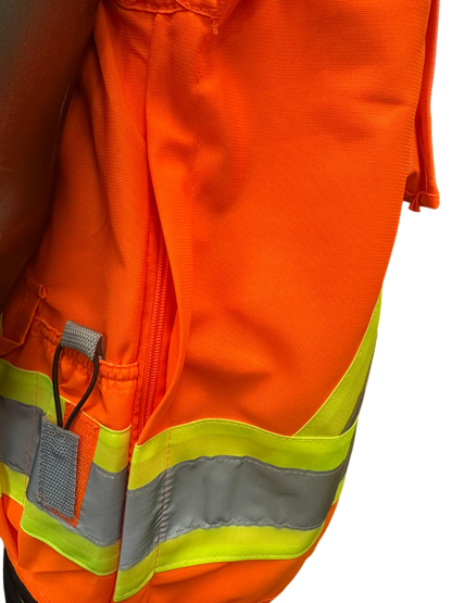 Safeline High-Visibility Safety Vest – Reflective Strips, Zipper Closure, Side & Back Utility Pockets, Soft Padded Collar - 5 Different Colors