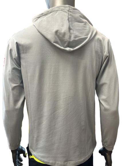 Safeline Light Gray Workwear Hoodie – Long Sleeve, Lightweight with Front Chest Pocket, Durable Cotton Blend & Comfortable Fit
