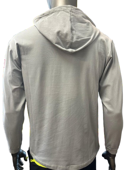 Safeline Light Gray Workwear Hoodie – Long Sleeve, Lightweight with Front Chest Pocket, Durable Cotton Blend & Comfortable Fit