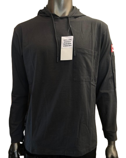 Safeline Dark Gray Workwear Hoodie – Long Sleeve, Lightweight with Front Chest Pocket, Durable Cotton Blend & Comfortable Fit
