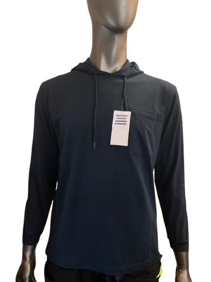 Safeline Dark Greyish Blue Workwear Hoodie – Long Sleeve, Lightweight with Front Chest Pocket, Durable Cotton Blend & Comfortable Fit