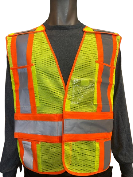 High-Visibility Mesh Safety Vest – One Size Fits All, Reflective Strips, Pocket, 5 Different Colors