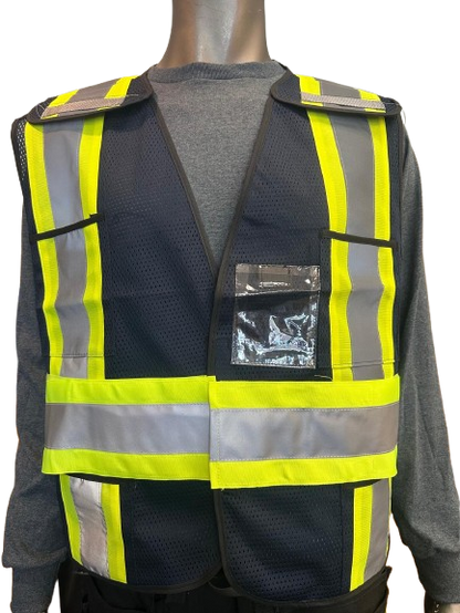 High-Visibility Mesh Safety Vest – One Size Fits All, Reflective Strips, Pocket, 5 Different Colors