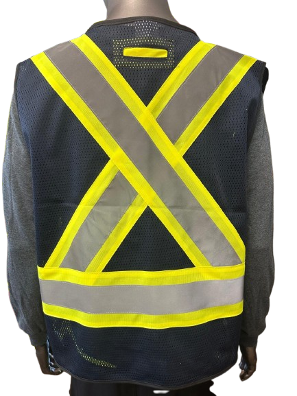 High-Visibility Mesh Safety Vest – One Size Fits All, Reflective Strips, Pocket, 5 Different Colors