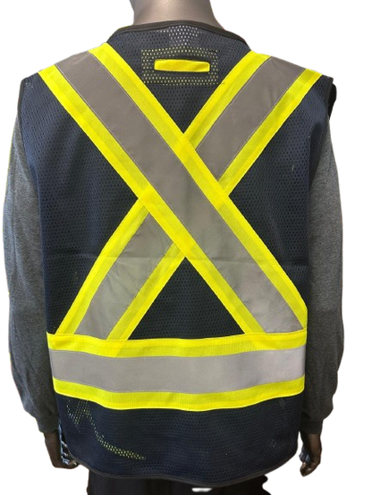 High-Visibility Mesh Safety Vest – One Size Fits All, Reflective Strips, Pocket, 5 Different Colors