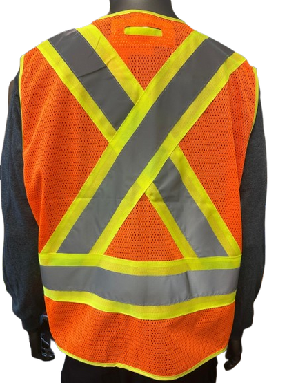 High-Visibility Mesh Safety Vest – One Size Fits All, Reflective Strips, Pocket, 5 Different Colors