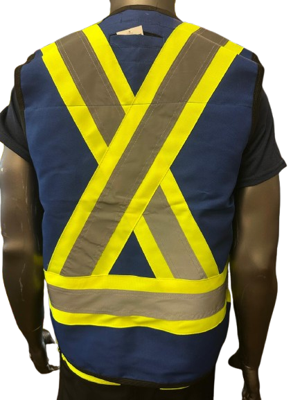 Safeline High-Visibility Safety Vest with Side Zipper Pocket – Reflective Strips & Multi-Pocket Design - 3 Different Colors