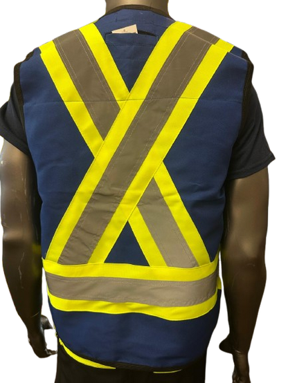 Safeline High-Visibility Safety Vest with Side Zipper Pocket – Reflective Strips & Multi-Pocket Design - 3 Different Colors