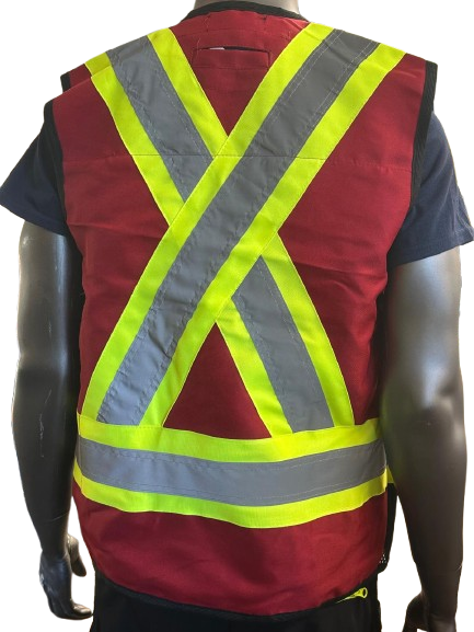 Safeline High-Visibility Safety Vest with Side Zipper Pocket – Reflective Strips & Multi-Pocket Design - 3 Different Colors