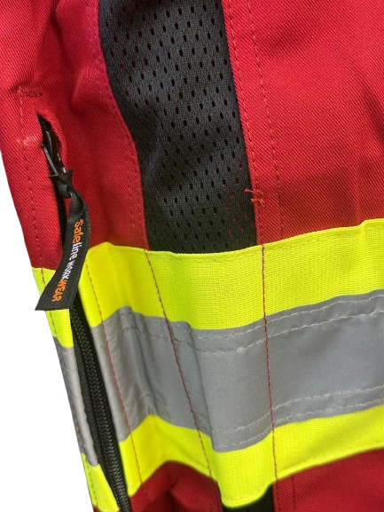 Safeline High-Visibility Safety Vest with Side Zipper Pocket – Reflective Strips & Multi-Pocket Design - 3 Different Colors