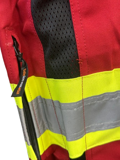 Safeline High-Visibility Safety Vest with Side Zipper Pocket – Reflective Strips & Multi-Pocket Design - 3 Different Colors